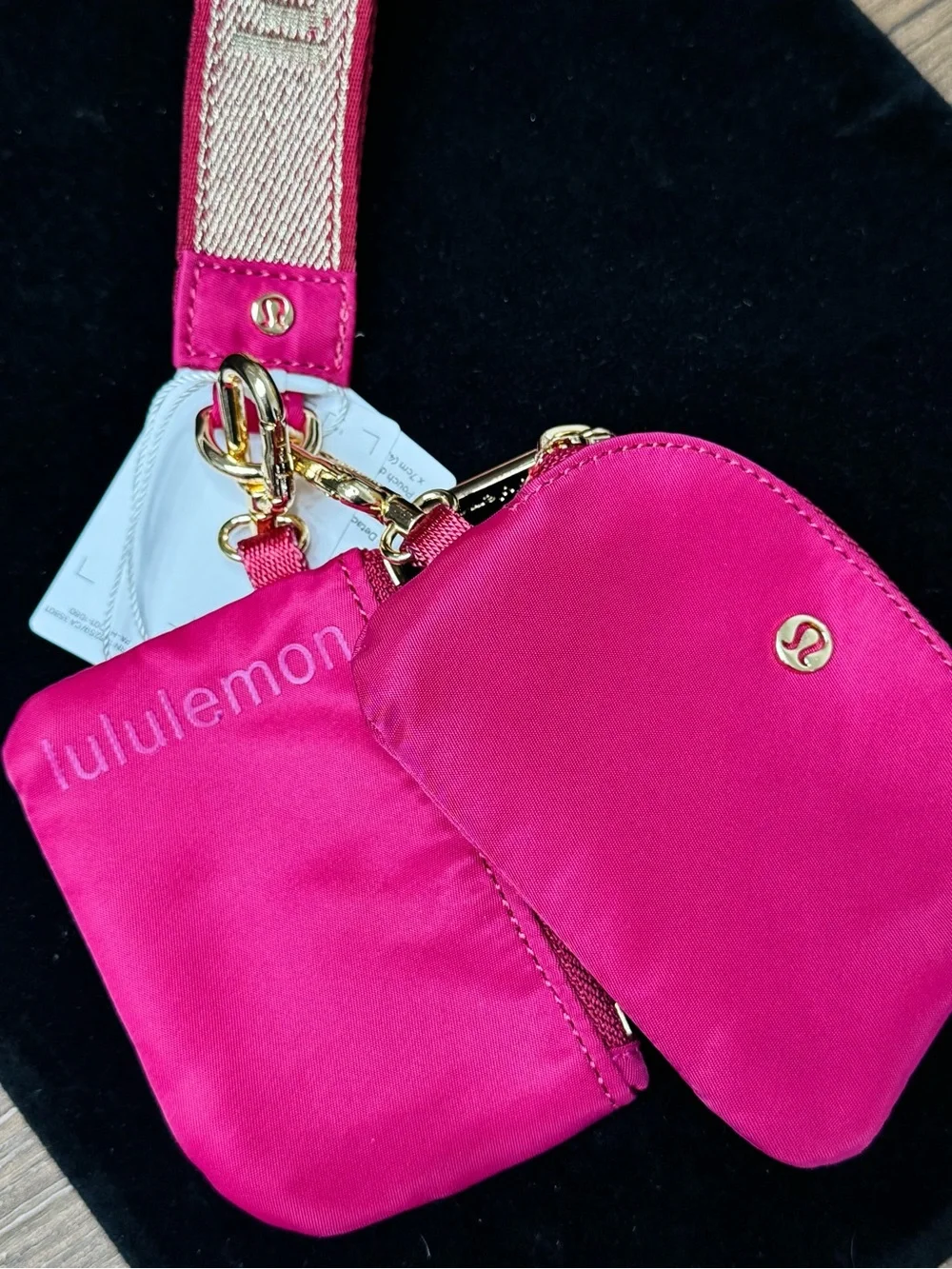 lululemon athletica Pink/Purple Key & Card Holder Wristlet